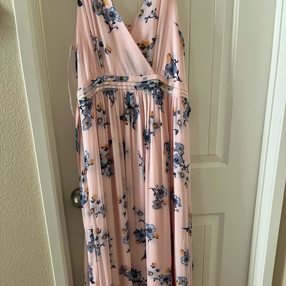 Pink floral Maternity Dress